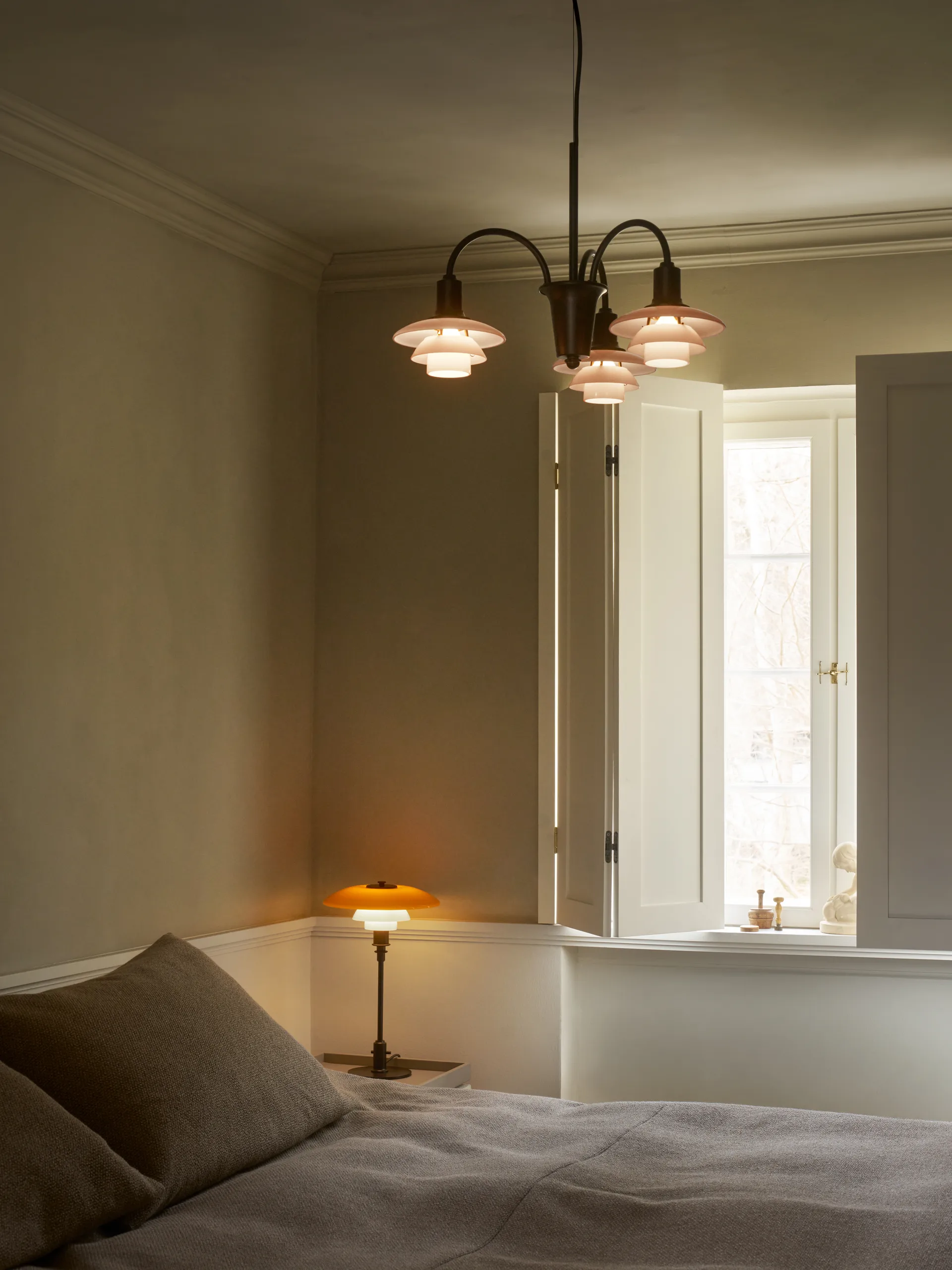 PH 1/1 Chandelier Centenary Edition ljuskrona, Brass-dusty terracotta, 3 armar Louis Poulsen