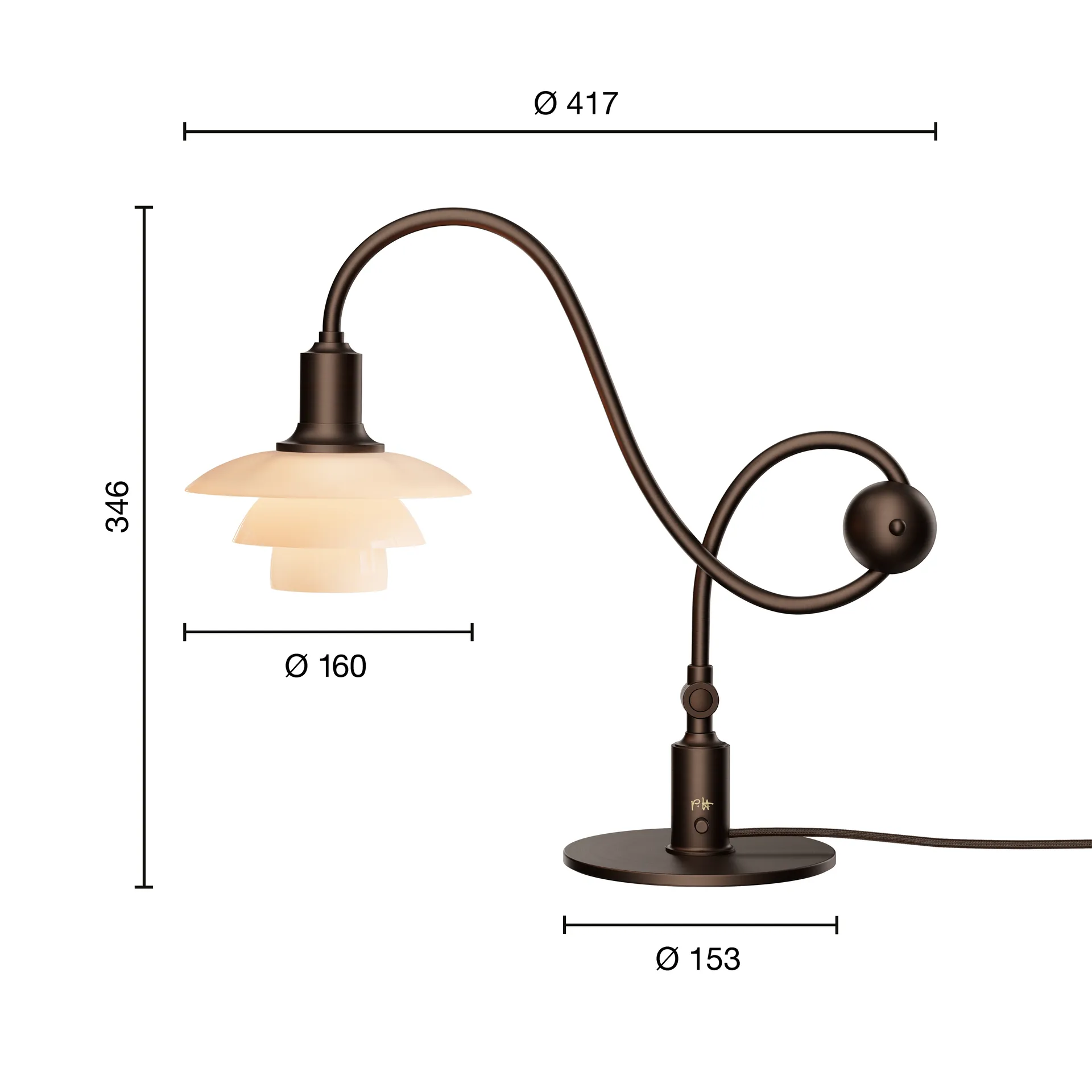 PH 1/1 Piano bordslampa limited edition, Dusty terracotta, 36.4 cm Louis Poulsen