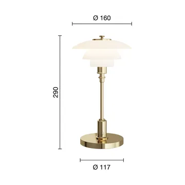 PH 1/1 portabel bordslampa - Mässingpläterad - Louis Poulsen