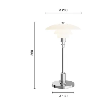 PH 2/1 Portable bordslampa - Chrome plated - Louis Poulsen