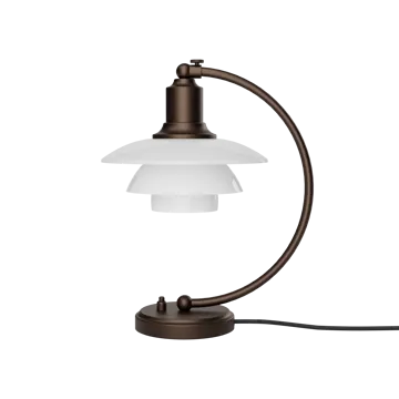 PH 2/2 Luna bordslampa - Aged brass-opalglas - Louis Poulsen