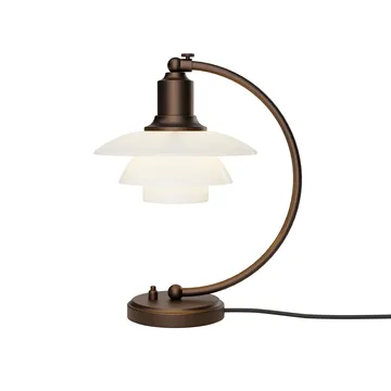 PH 2/2 Luna bordslampa - Aged brass-opalglas - Louis Poulsen