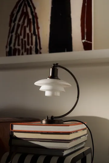 PH 2/2 Luna bordslampa - Aged brass-opalglas - Louis Poulsen