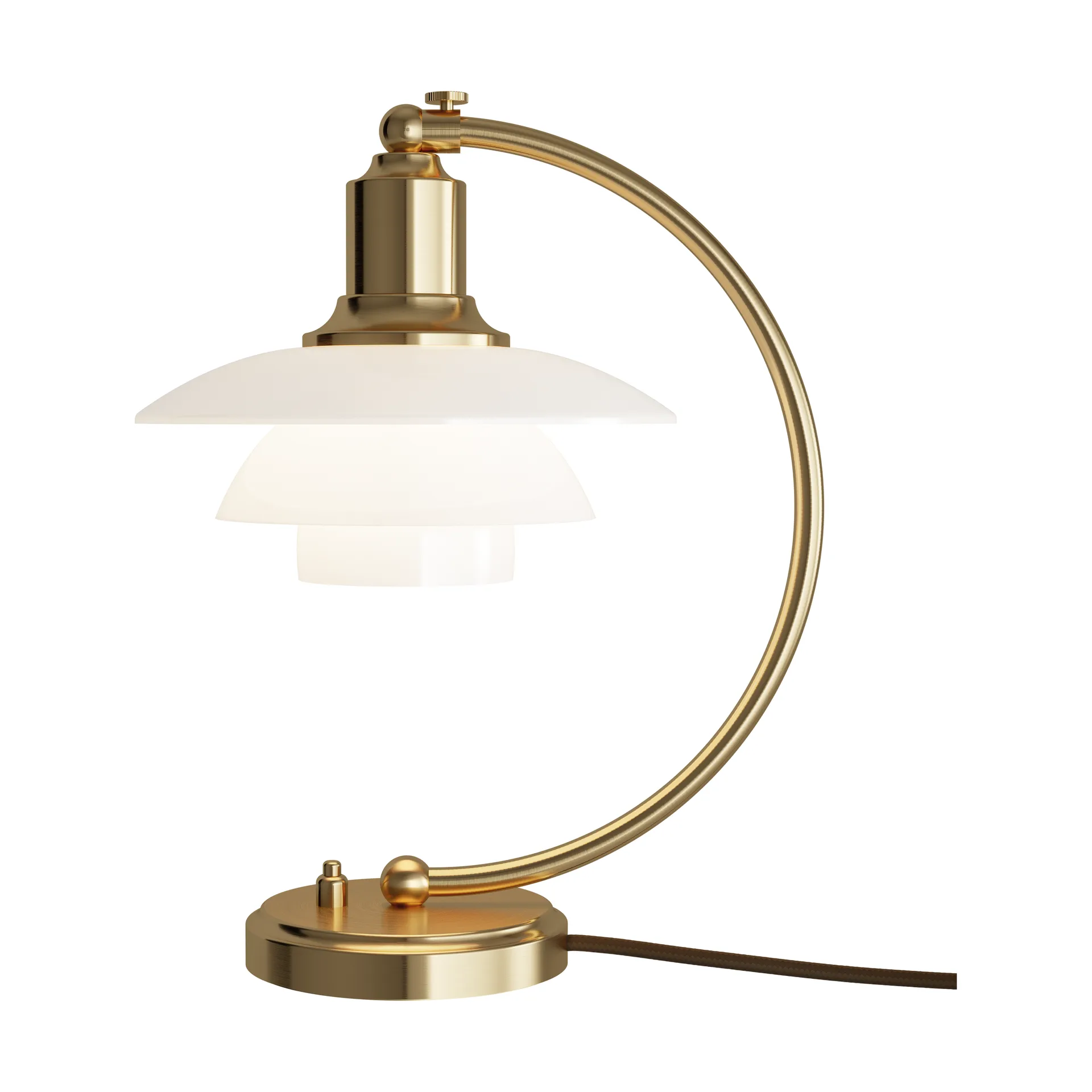 PH 2/2 Luna bordslampa limited edition, Mässing/blankt opalglas Louis Poulsen