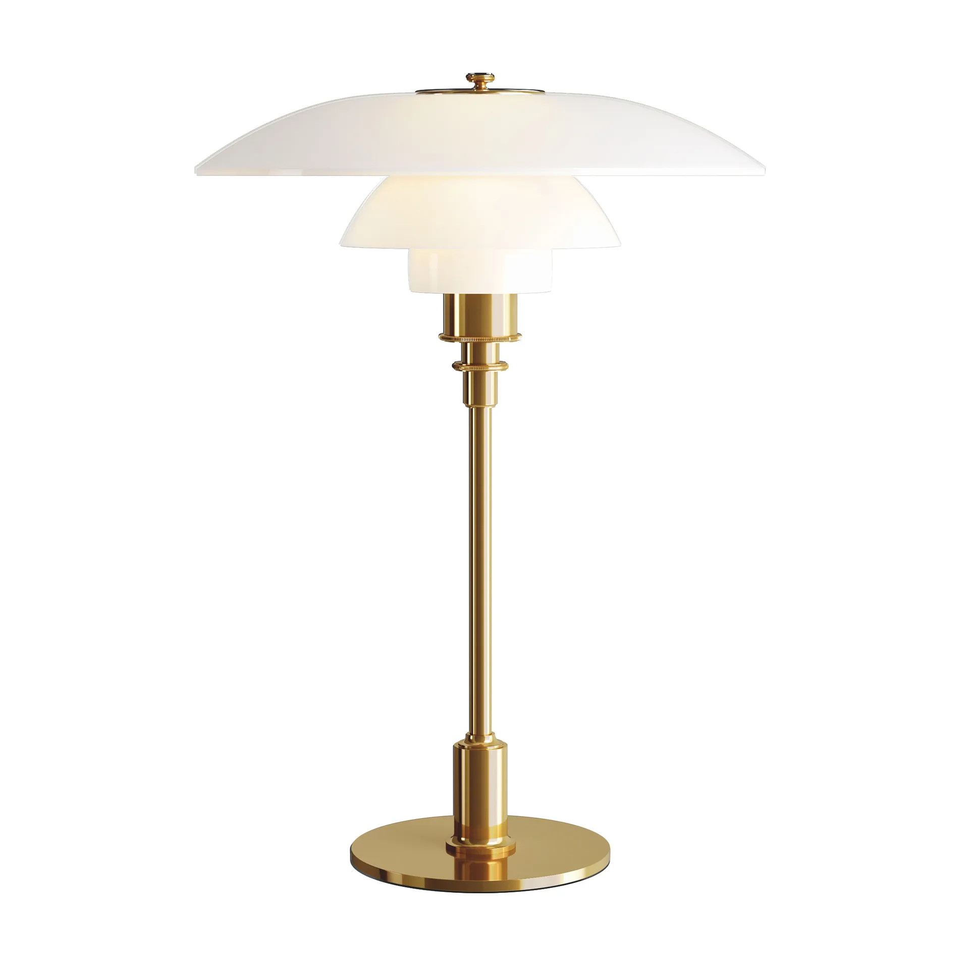 PH 3½-2½ opalglas bordslampa, Mässing Louis Poulsen