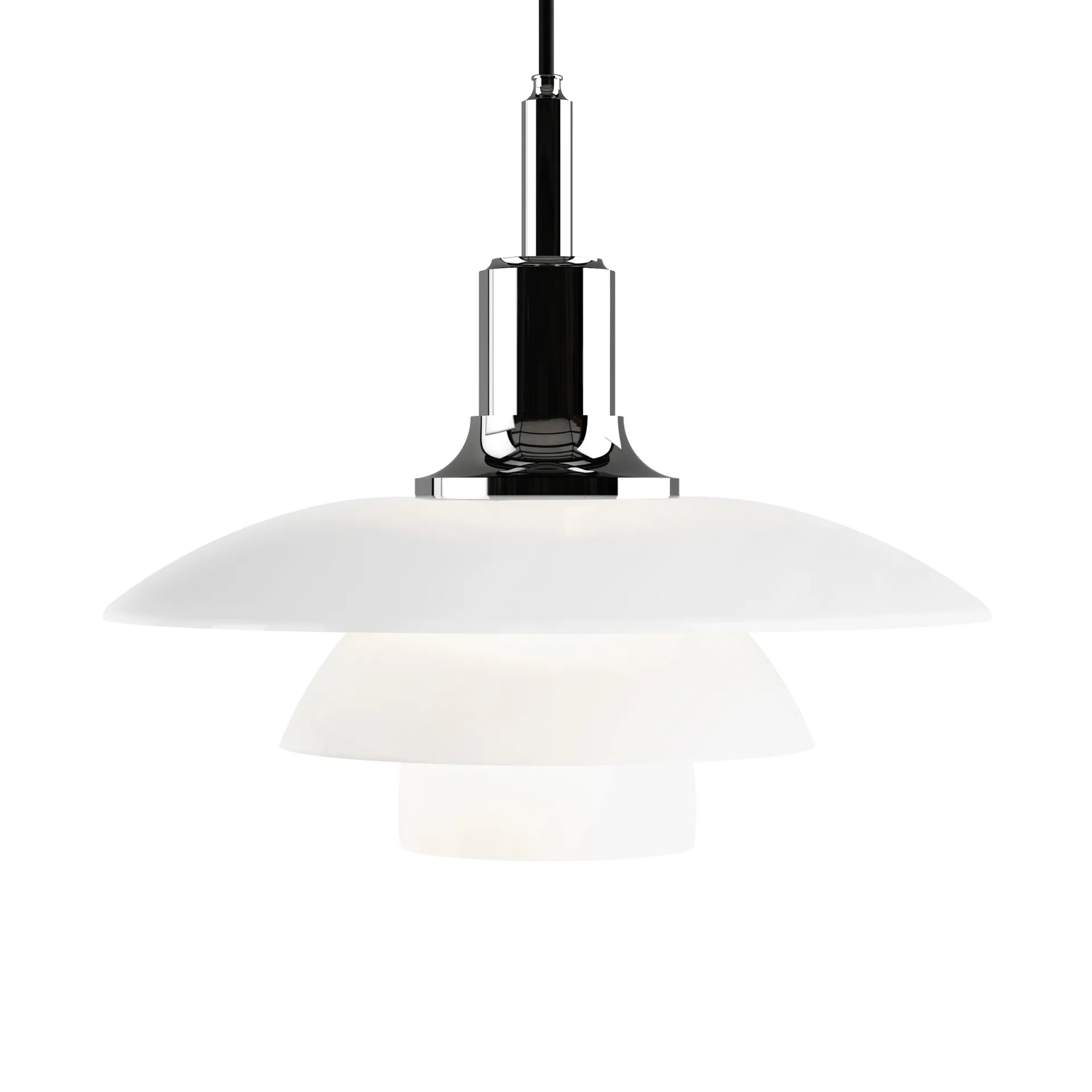 PH 3½-3 opalglas pendel, Krom Louis Poulsen