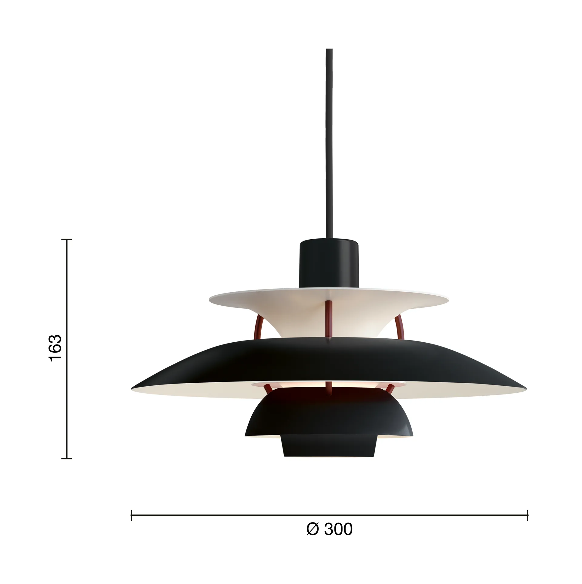 PH 5 Black Edition 2025 MINI pendel, Black Louis Poulsen