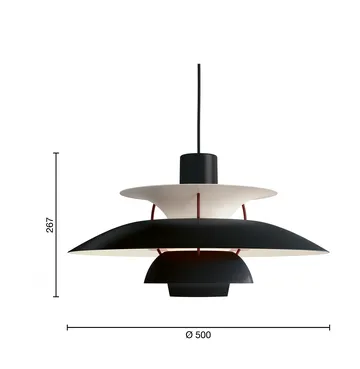 PH 5 Black Edition 2025 pendel - Black - Louis Poulsen