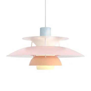 PH 5 pendel - Ø500, Pastel-blå-rosa-persika - Louis Poulsen