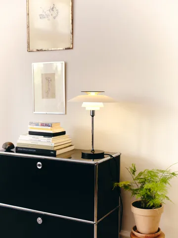PH 80 bordslampa - Vit opal, krompläterad - Louis Poulsen