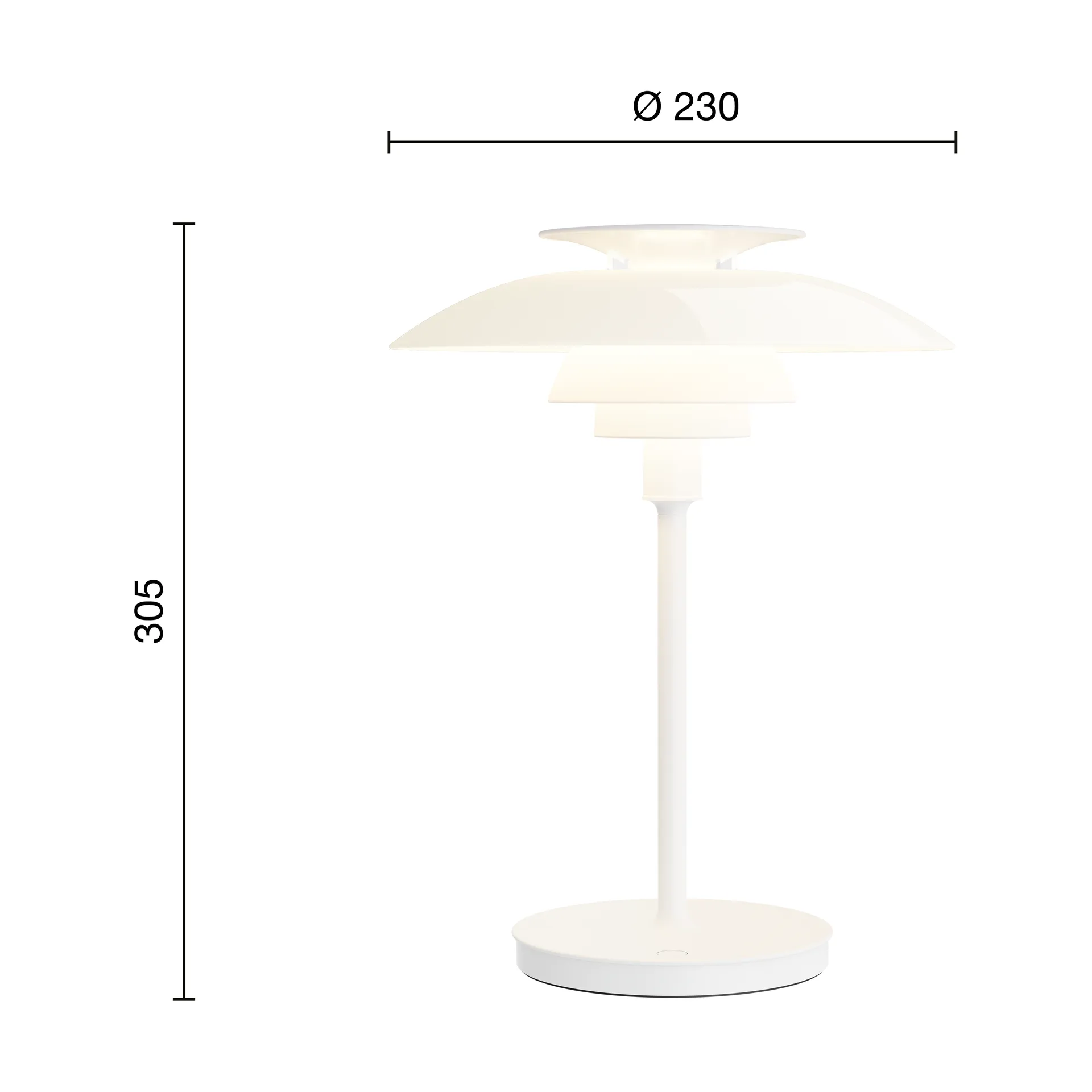 PH 80 portabel bordslampa, Vit opal, vit Louis Poulsen