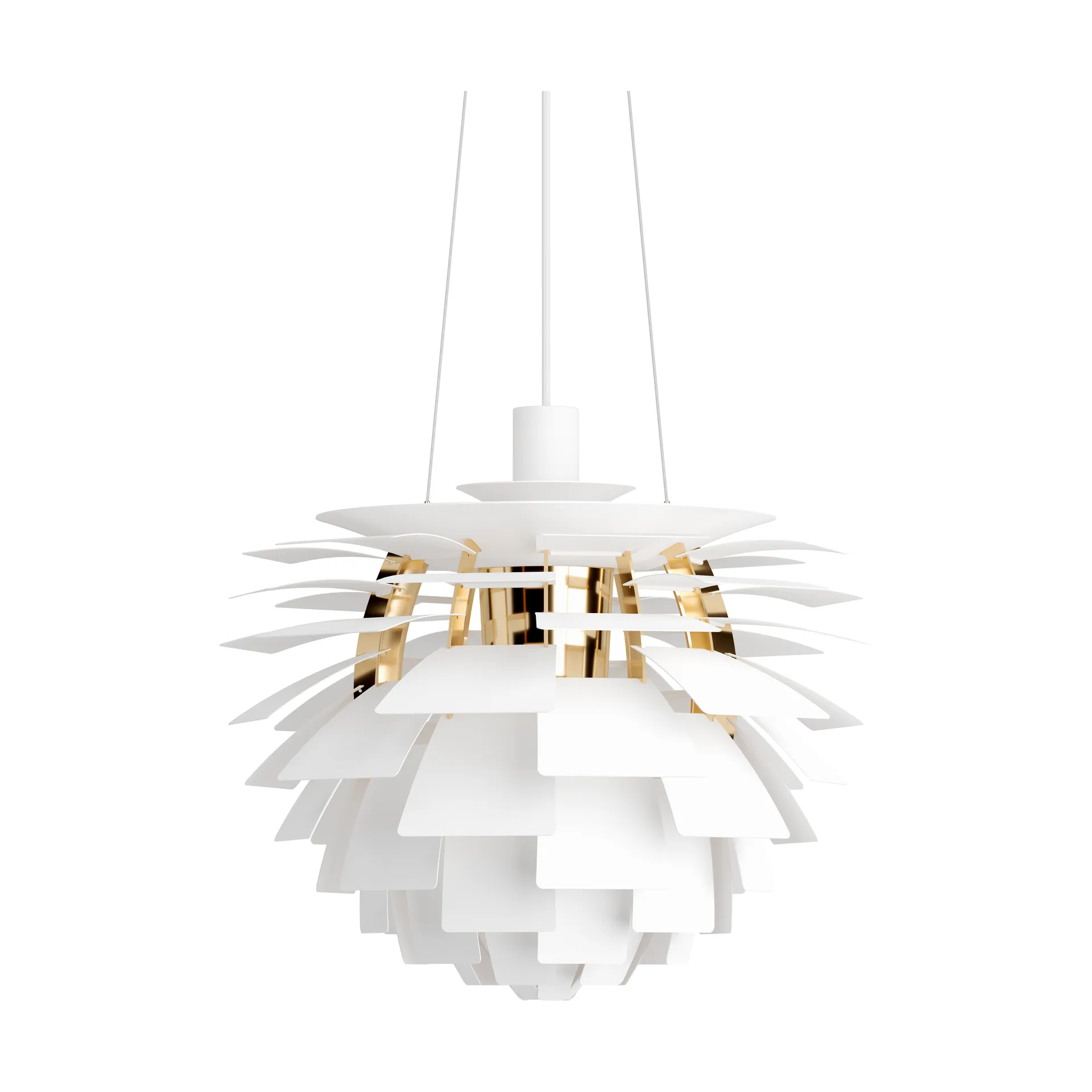 PH Artichoke pendel Ø48 cm, Soft white-brass metallised Louis Poulsen