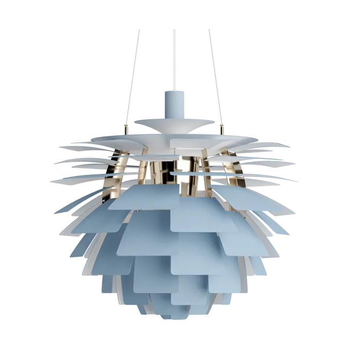 PH Artichoke pendel Ø60 cm - Dusty blue-brass metallised - Louis Poulsen