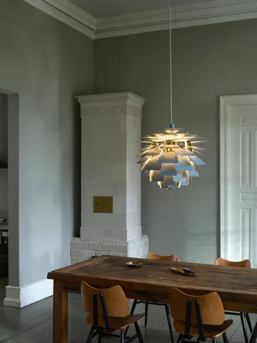 PH Artichoke pendel Ø60 cm - Dusty blue-brass metallised - Louis Poulsen