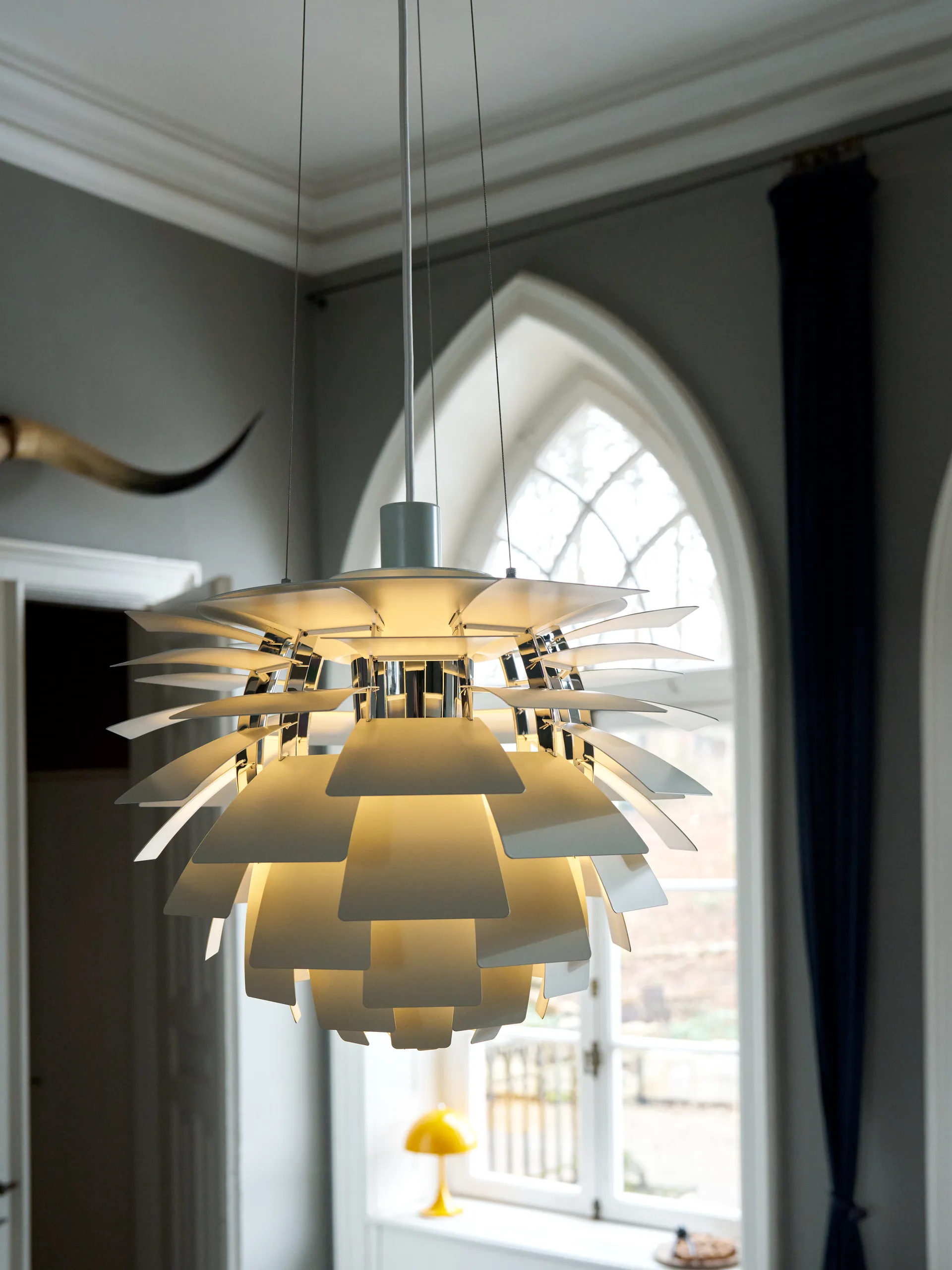PH Artichoke pendel Ø60 cm, Dusty green-high lustre chrome plated Louis Poulsen