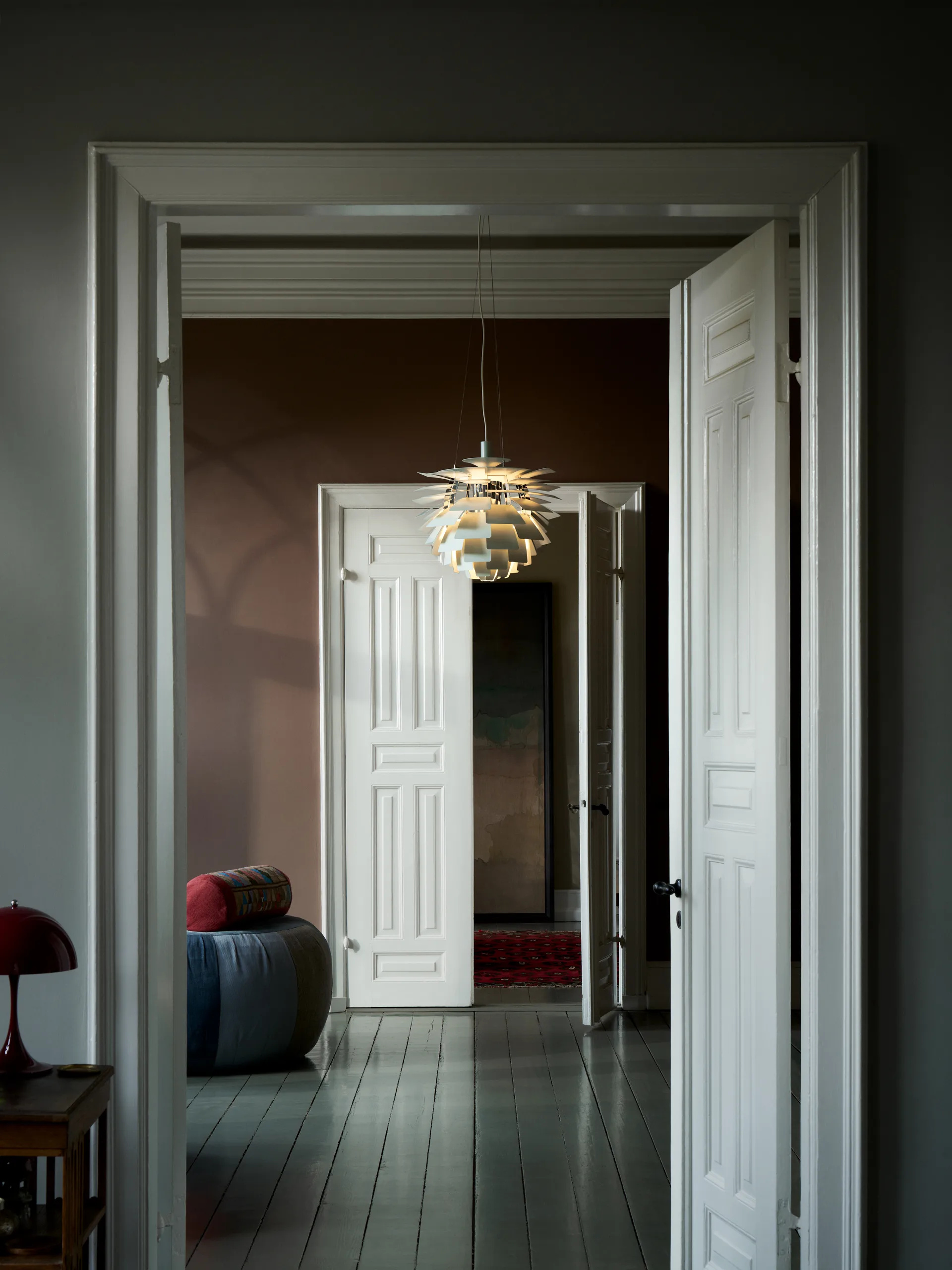 PH Artichoke pendel Ø60 cm, Dusty green-high lustre chrome plated Louis Poulsen