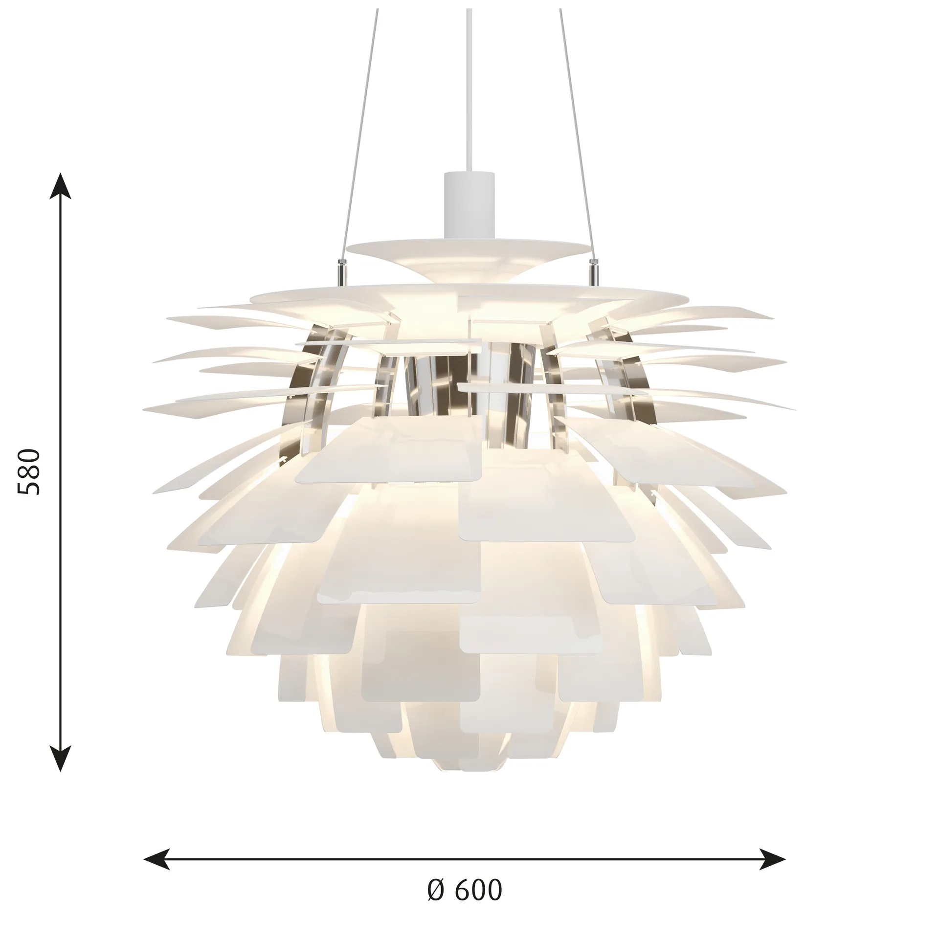 PH Artichoke pendel Ø60 cm, Vit Louis Poulsen