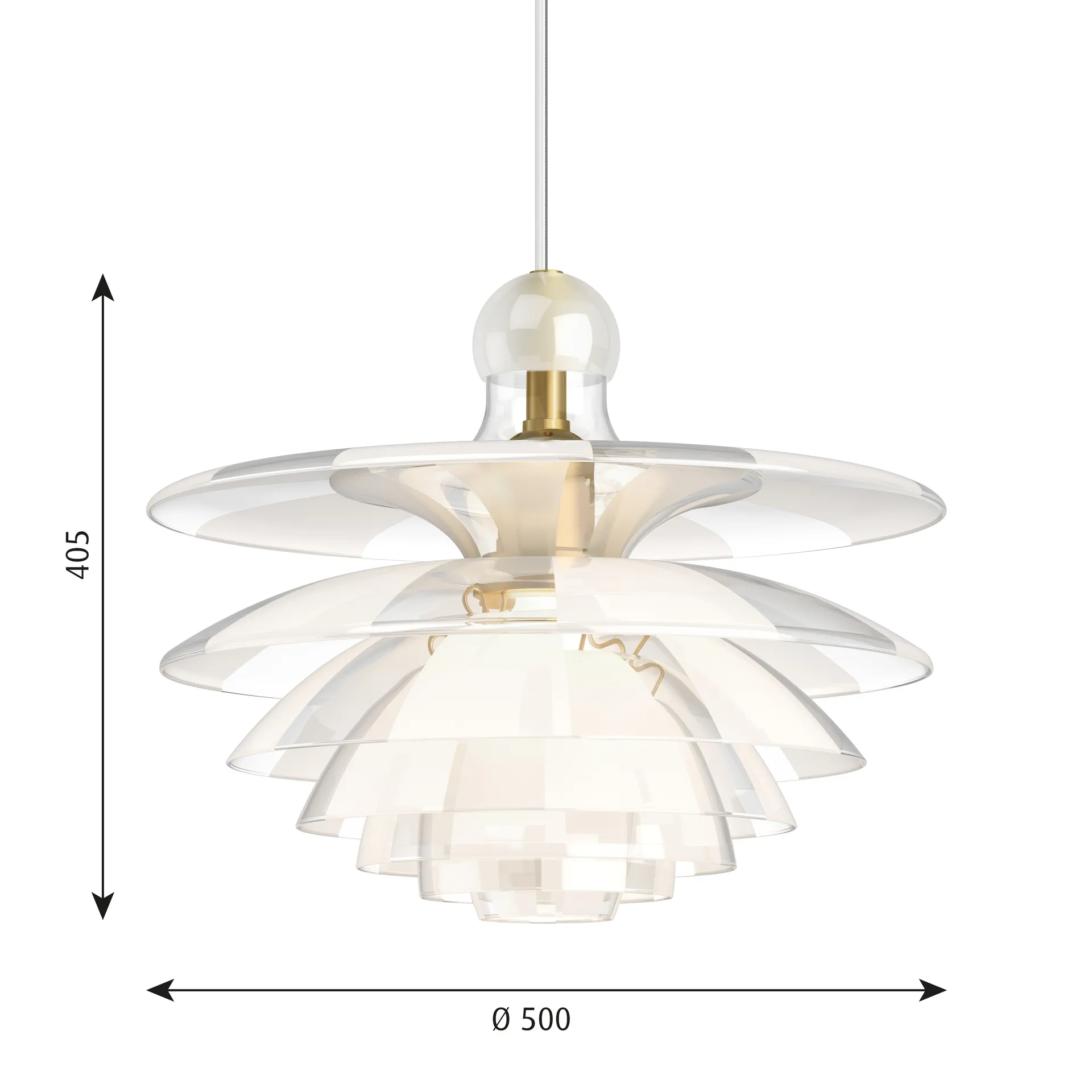 PH Septima pendel Ø50 cm, Glas Louis Poulsen
