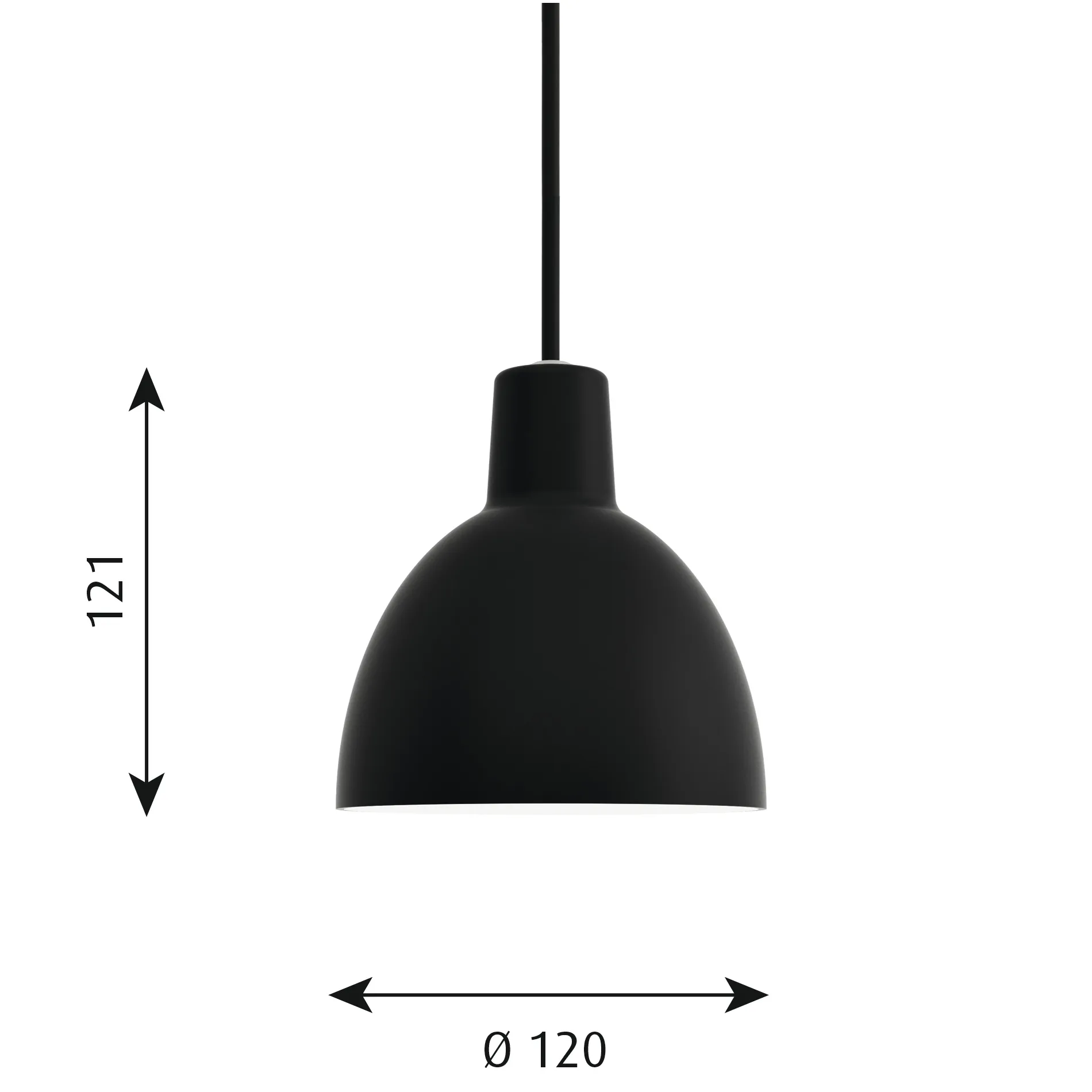 Toldbod 120 pendel, Svart Louis Poulsen
