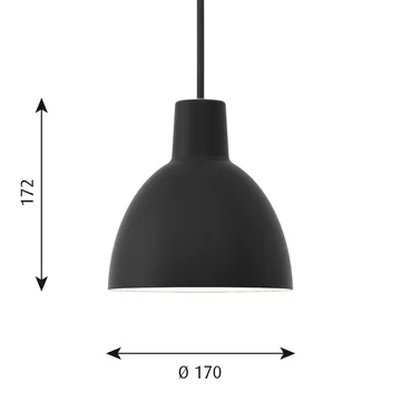 Toldbod 170 pendel - Svart - Louis Poulsen