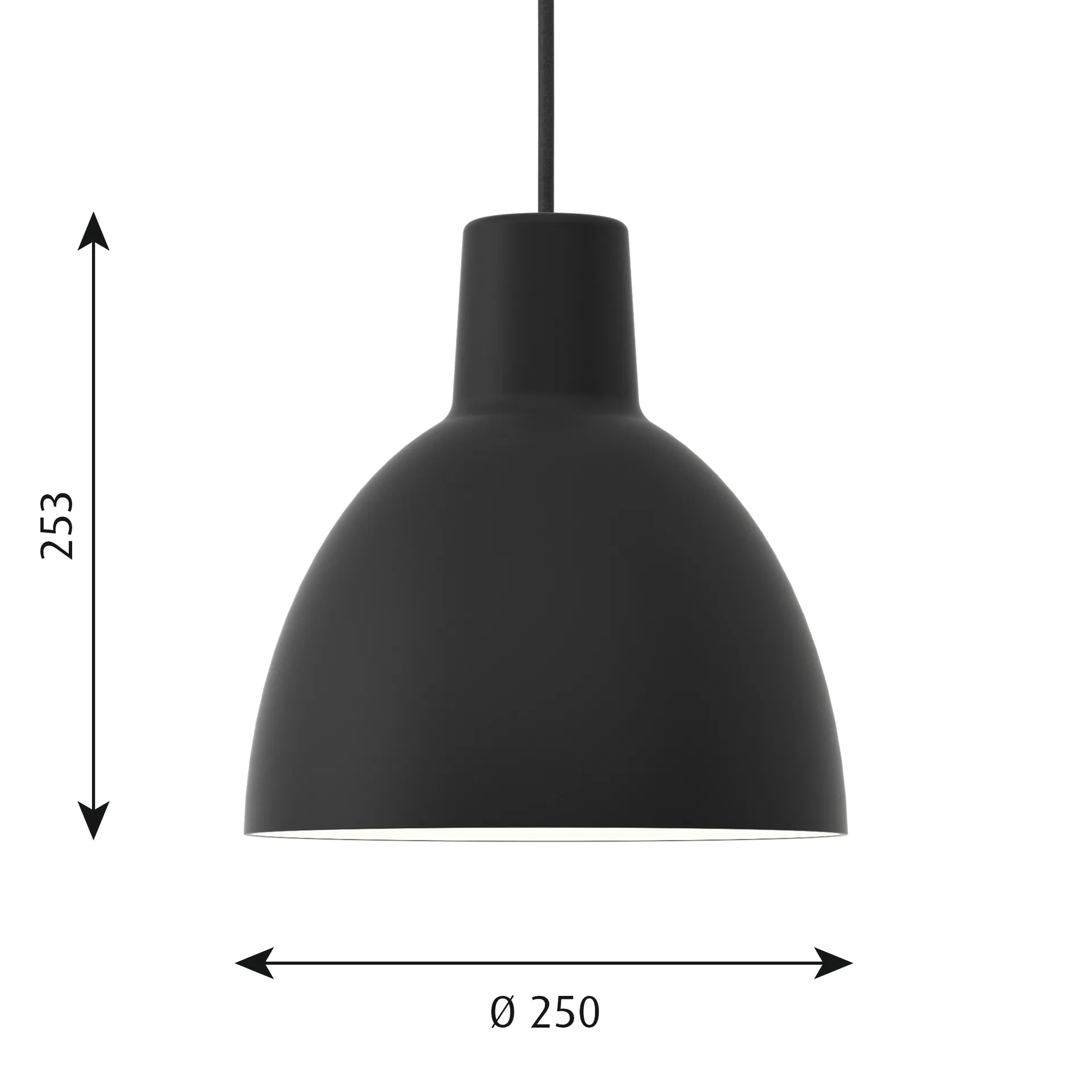 Toldbod 250 pendel, Svart Louis Poulsen
