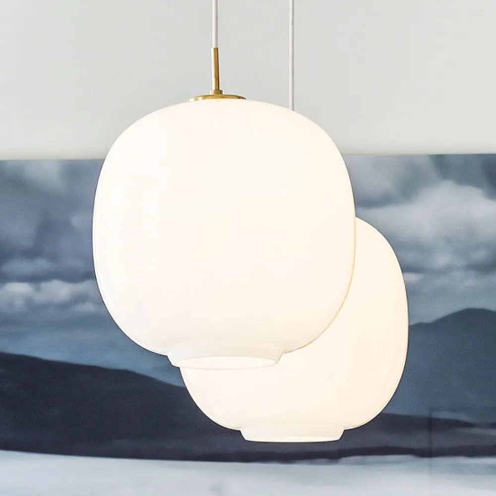 VL45 Radiohus LED stor pendel, Brass-white opal glass Louis Poulsen