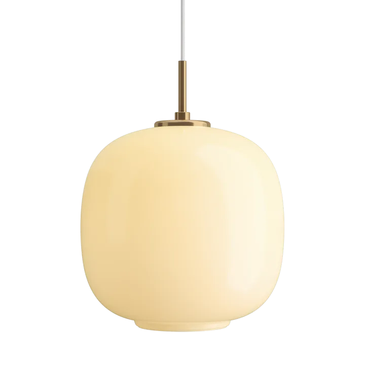 VL45 Radiohuspendel Ø25 cm - Brass-pale yellow glass - Louis Poulsen