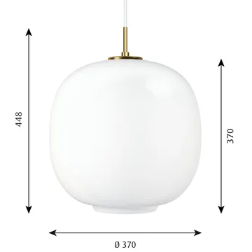 VL45 Radiohuspendel Ø37 cm - Brass-white opal glass - Louis Poulsen