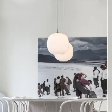 VL45 Radiohuspendel Ø37 cm - Brass-white opal glass - Louis Poulsen