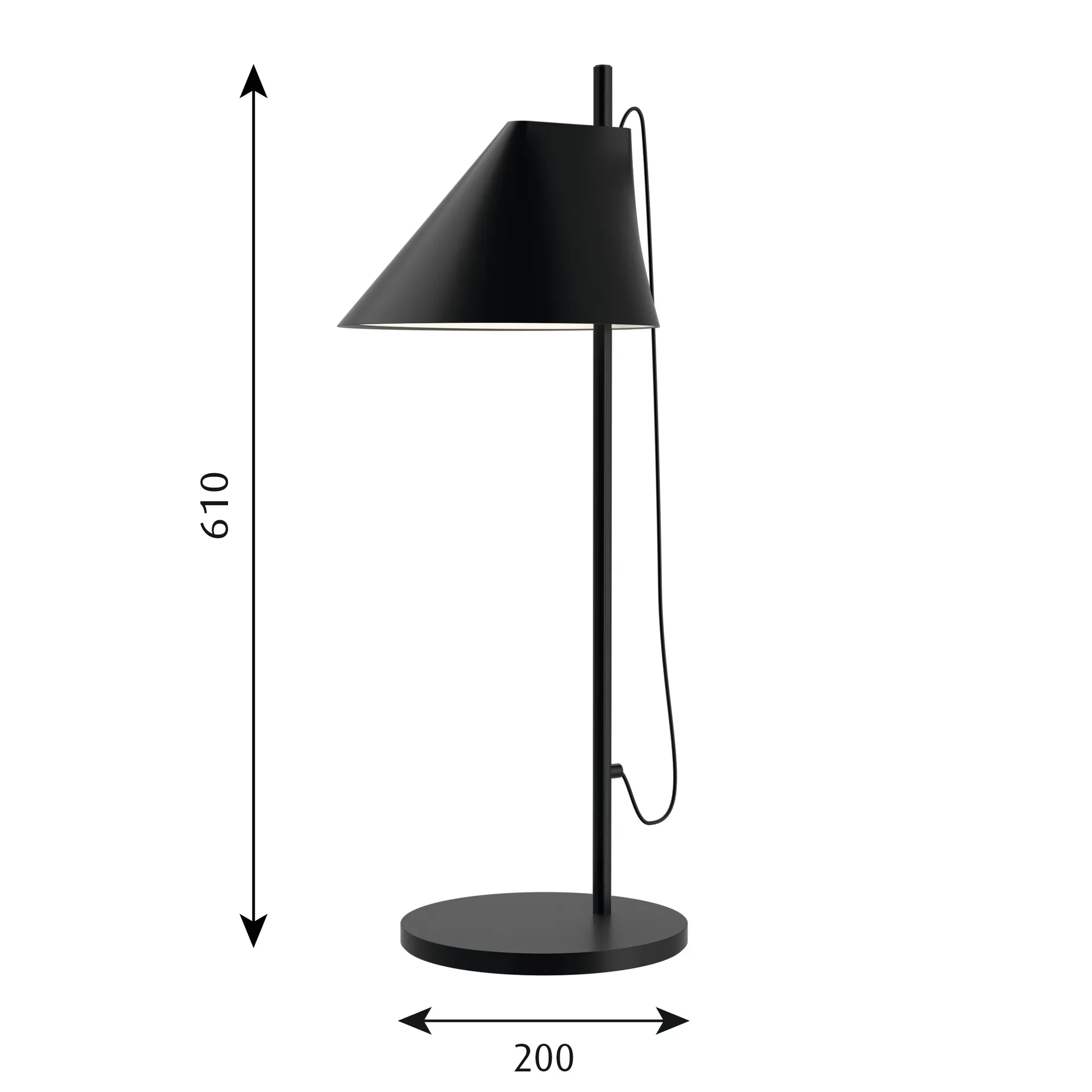 Yuh bordslampa, Svart Louis Poulsen