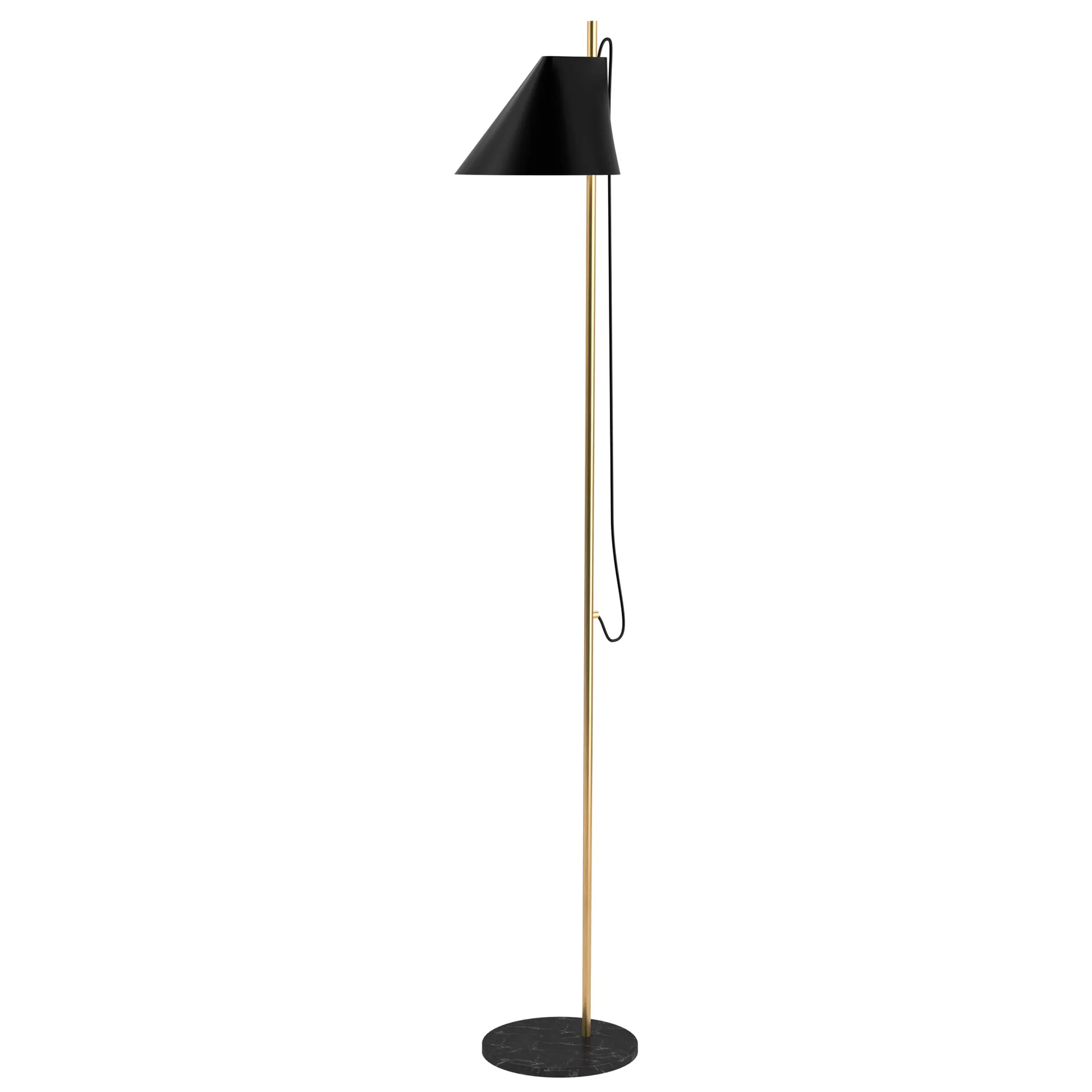 Yuh golvlampa, Svart-mässing Louis Poulsen