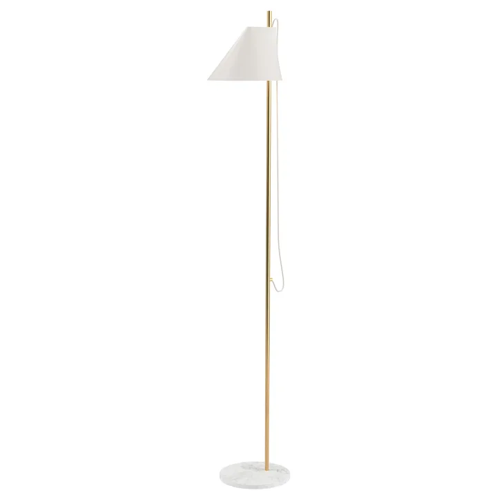 Yuh golvlampa - Vit-mässing - Louis Poulsen
