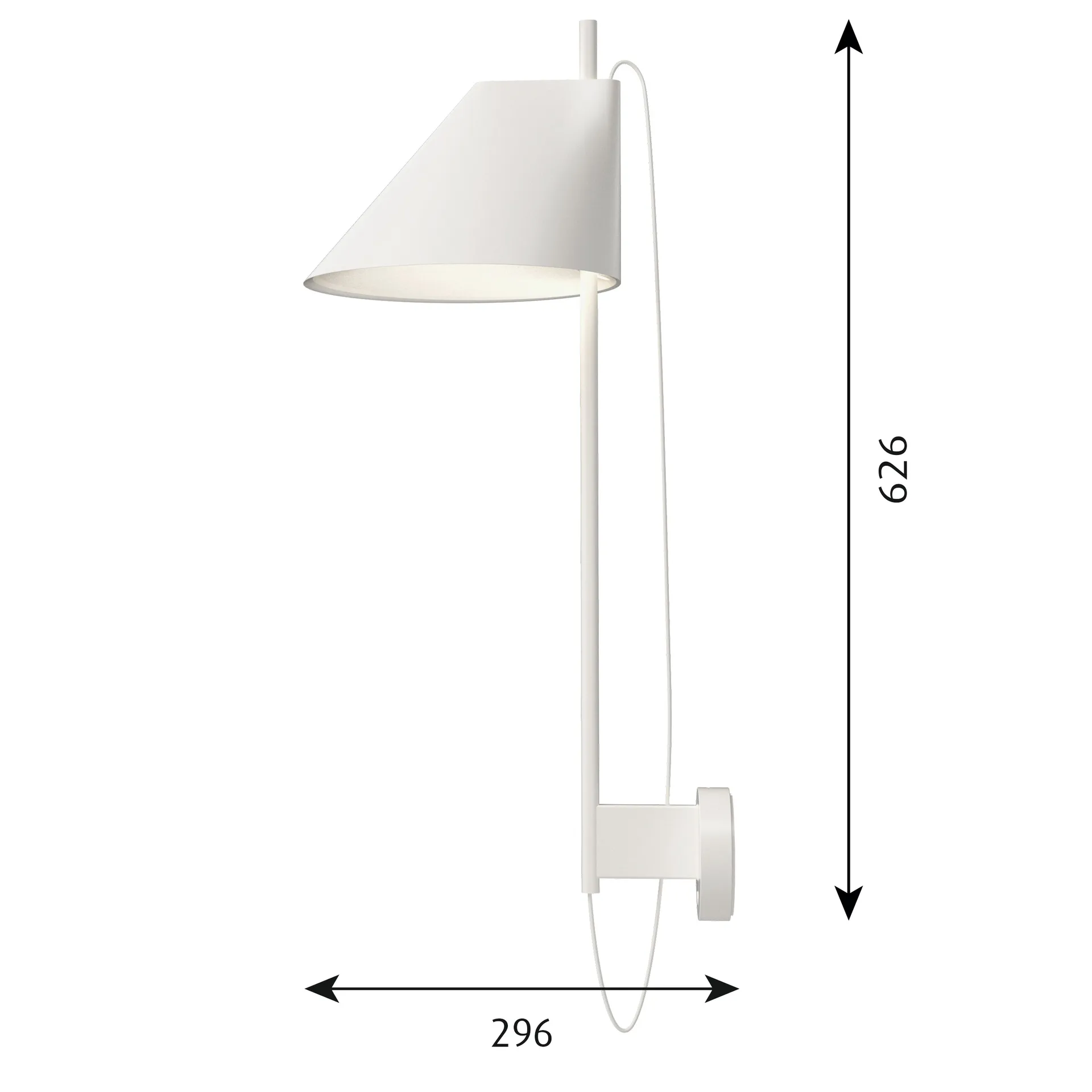 Yuh vägglampa, Vit Louis Poulsen