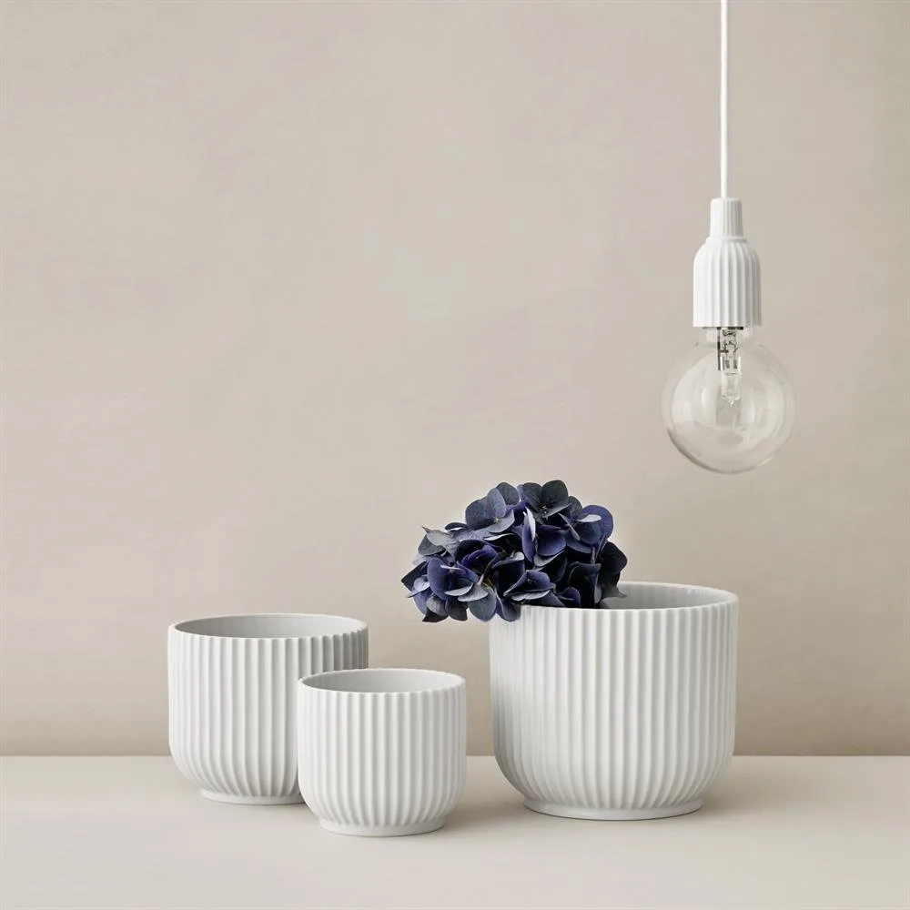 Lyngby blomkruka vit, Ø14,5 cm Lyngby Porcelæn