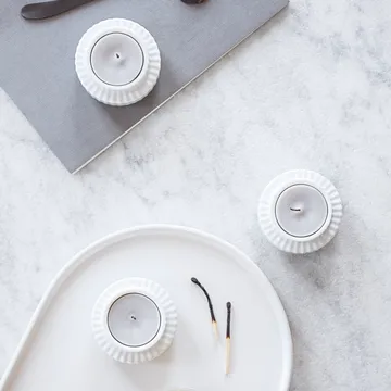 Lyngby ljuslykta Ø 6,5 cm 2-pack - vit - Lyngby Porcelæn