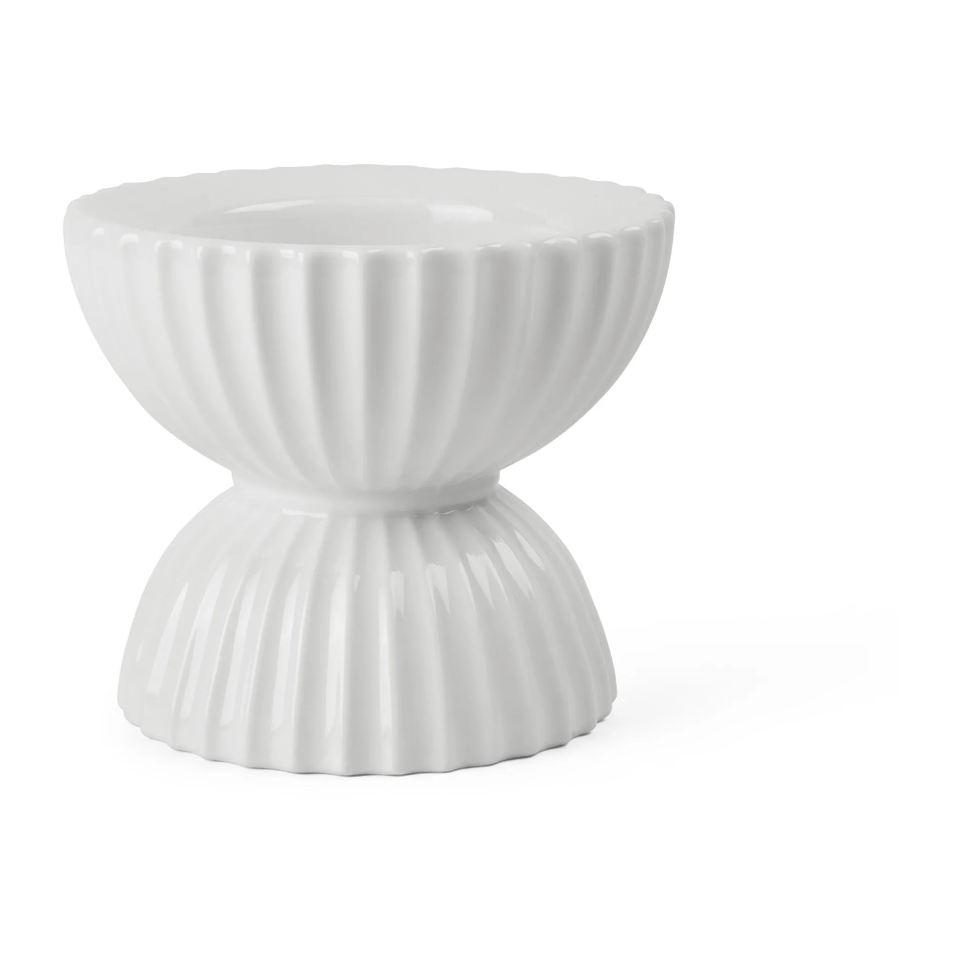 Lyngby Tura blockljusstake Ø11,5 cm, Vit Lyngby Porcelæn