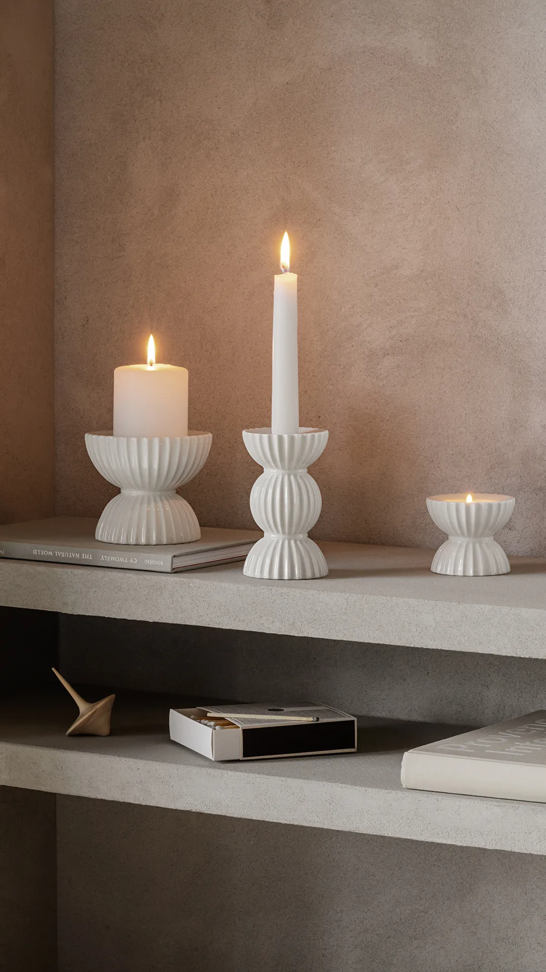 Lyngby Tura värmeljusstake Ø8 cm, Vit Lyngby Porcelæn