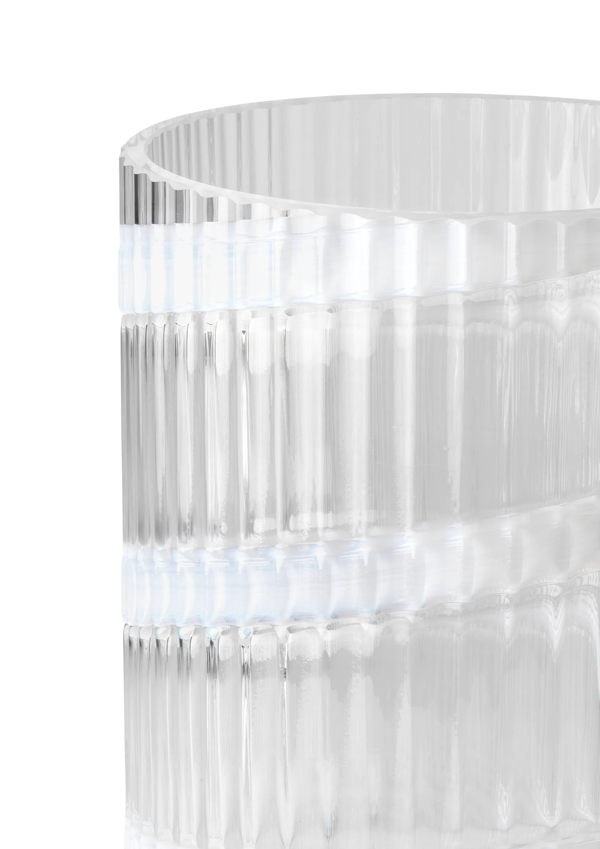 Lyngby Vas, White swirl, 25 cm Lyngby Porcelæn