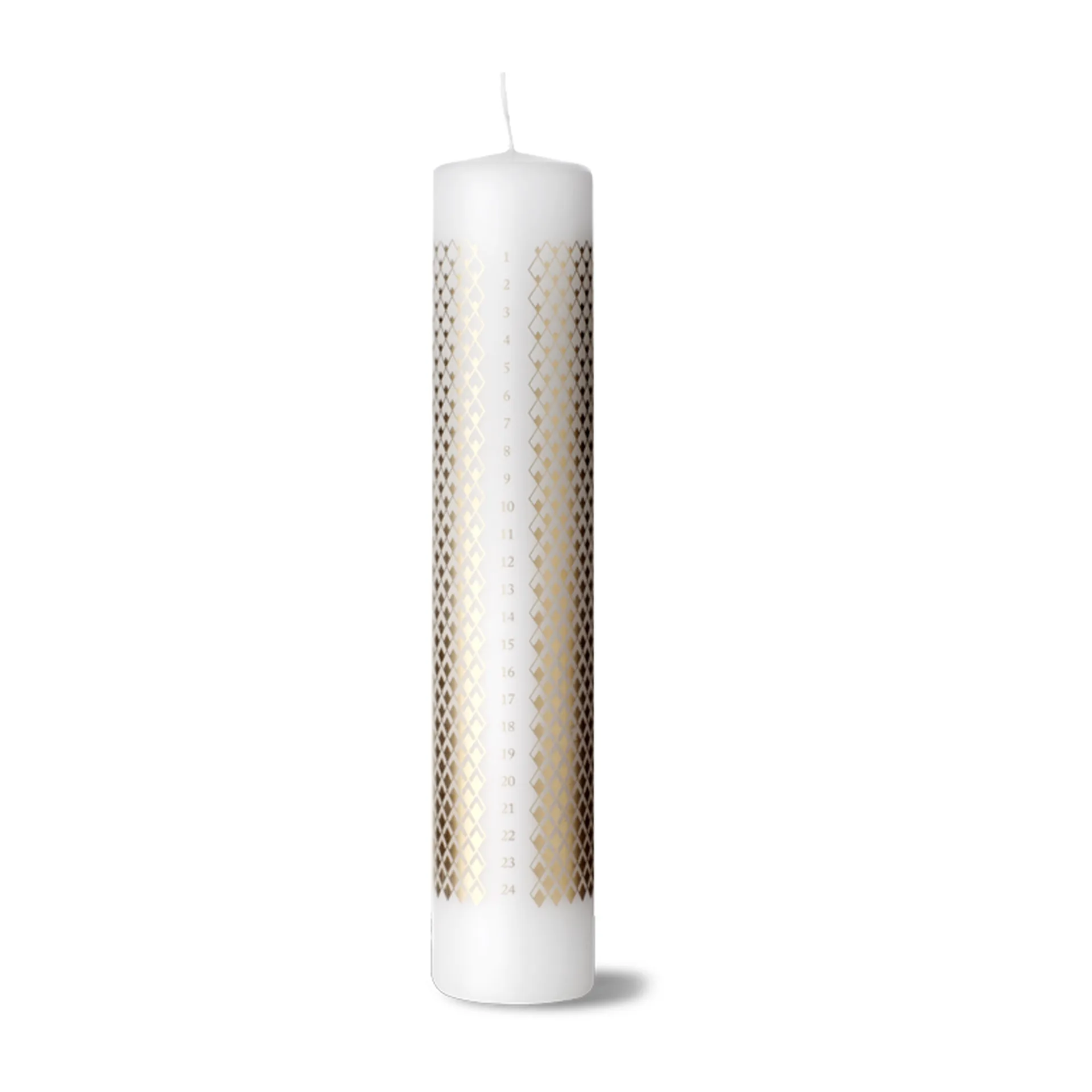 Rhombe Adventsljus Ø5 cm, Vit Lyngby Porcelæn