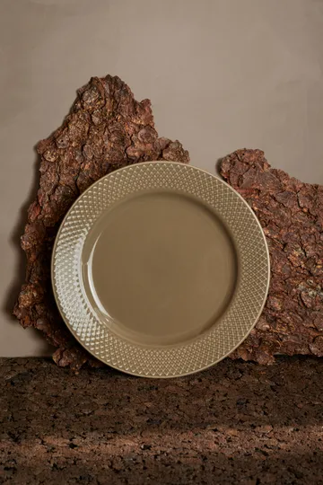 Rhombe Earth lunchtallrik Ø23 cm - Clay - Lyngby Porcelæn