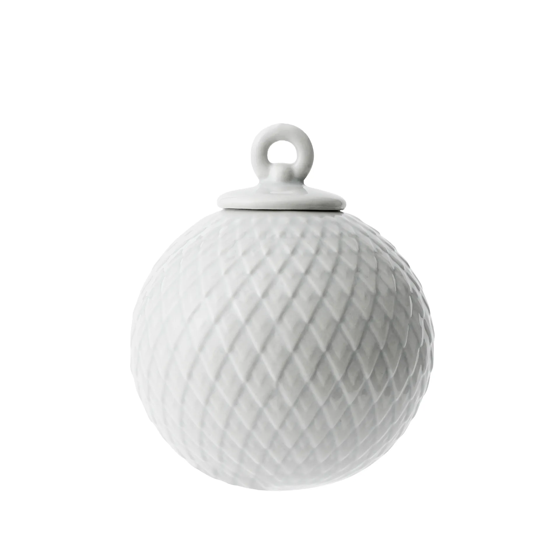 Rhombe julkula Ø7 cm, Vit Lyngby Porcelæn