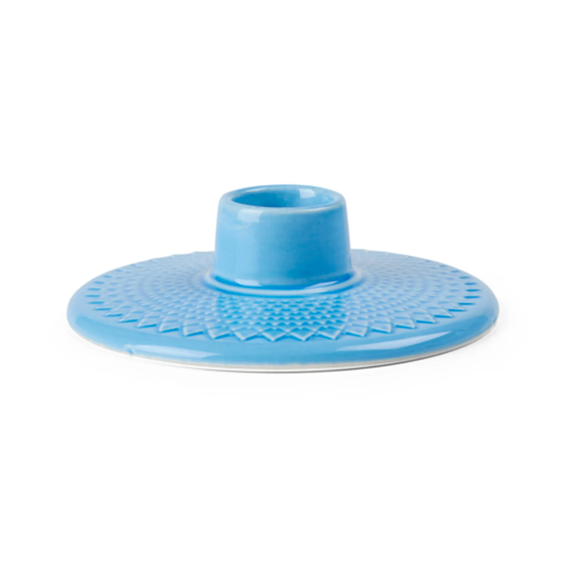 Rhombe ljusstake 3 cm, Blå Lyngby Porcelæn
