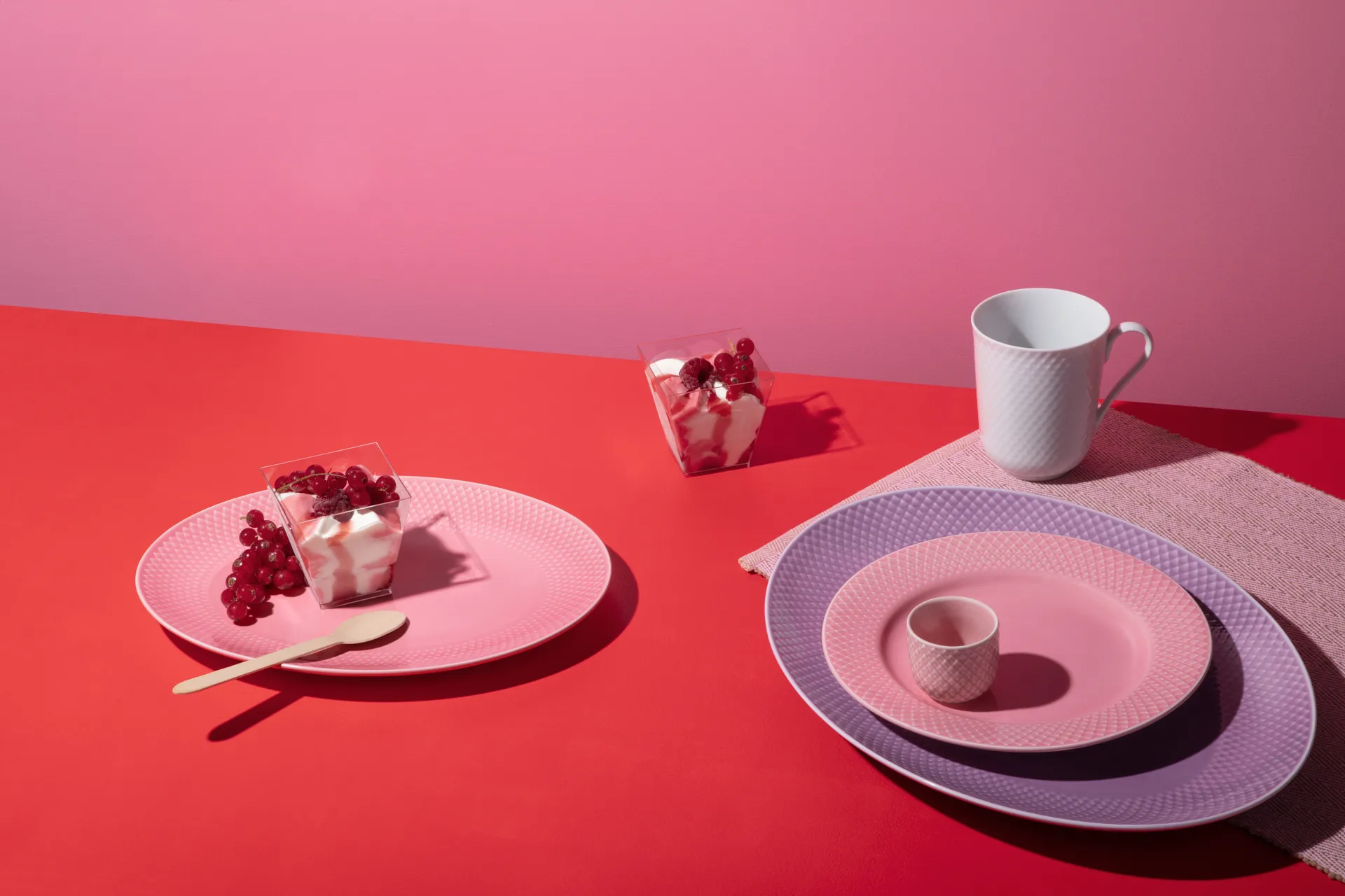 Rhombe serveringsfat ovalt 21,5x28,5 cm, Rosa Lyngby Porcelæn