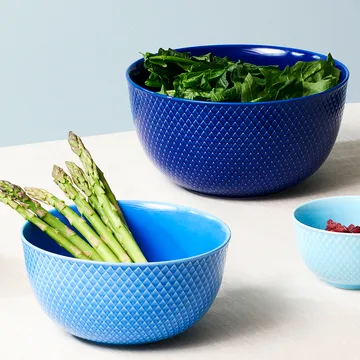 Rhombe serveringsskål Ø22 cm - Mörkblå - Lyngby Porcelæn