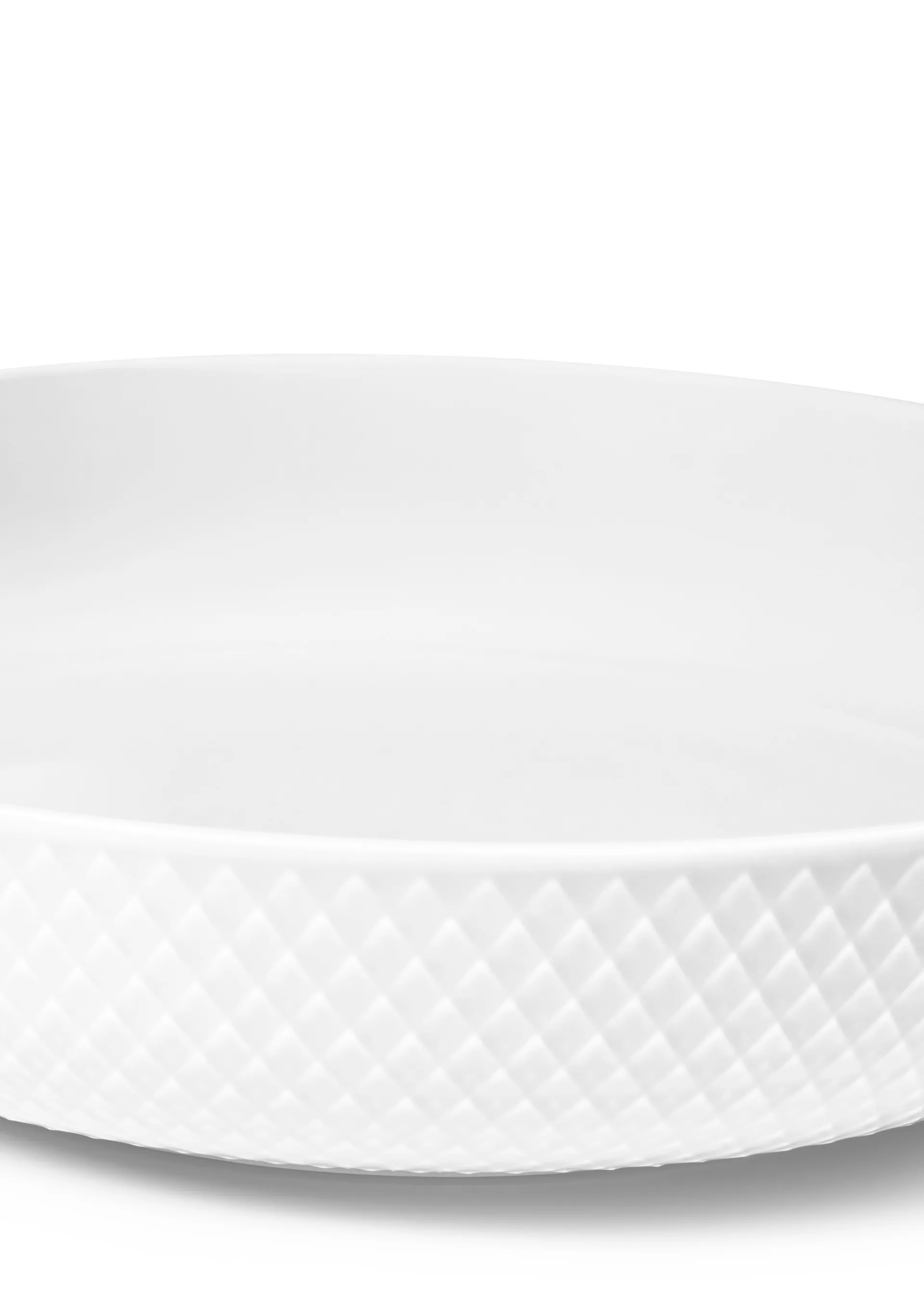 Rhombe Serveringsskål Ø28 cm, Vit Lyngby Porcelæn