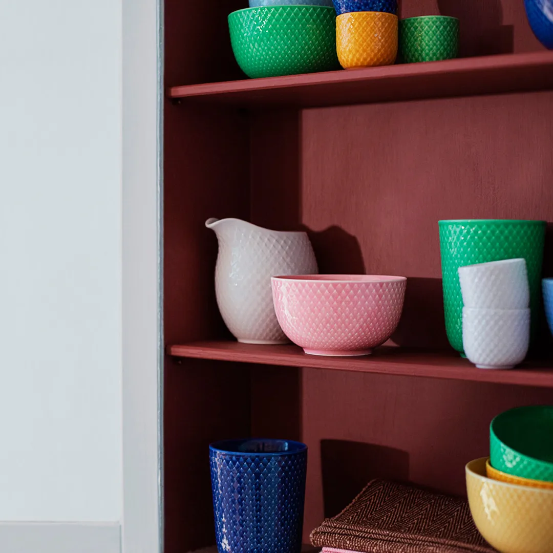 Rhombe skål Ø13 cm, Sand Lyngby Porcelæn