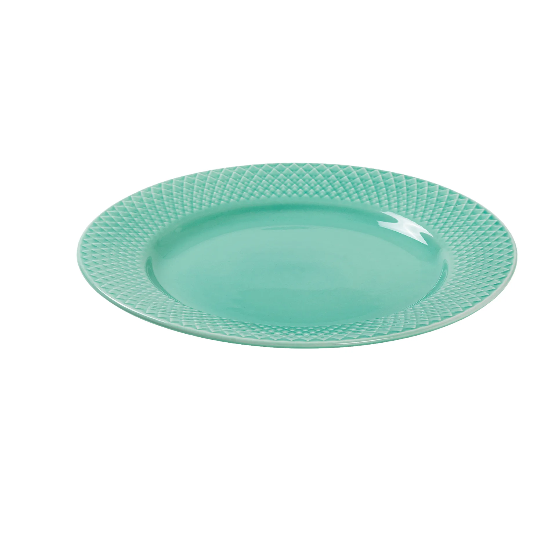 Rhombe tallrik Ø21 cm, Aqua Lyngby Porcelæn