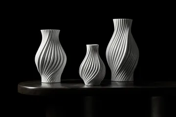 Twist vas 18 cm - Vit - Lyngby Porcelæn