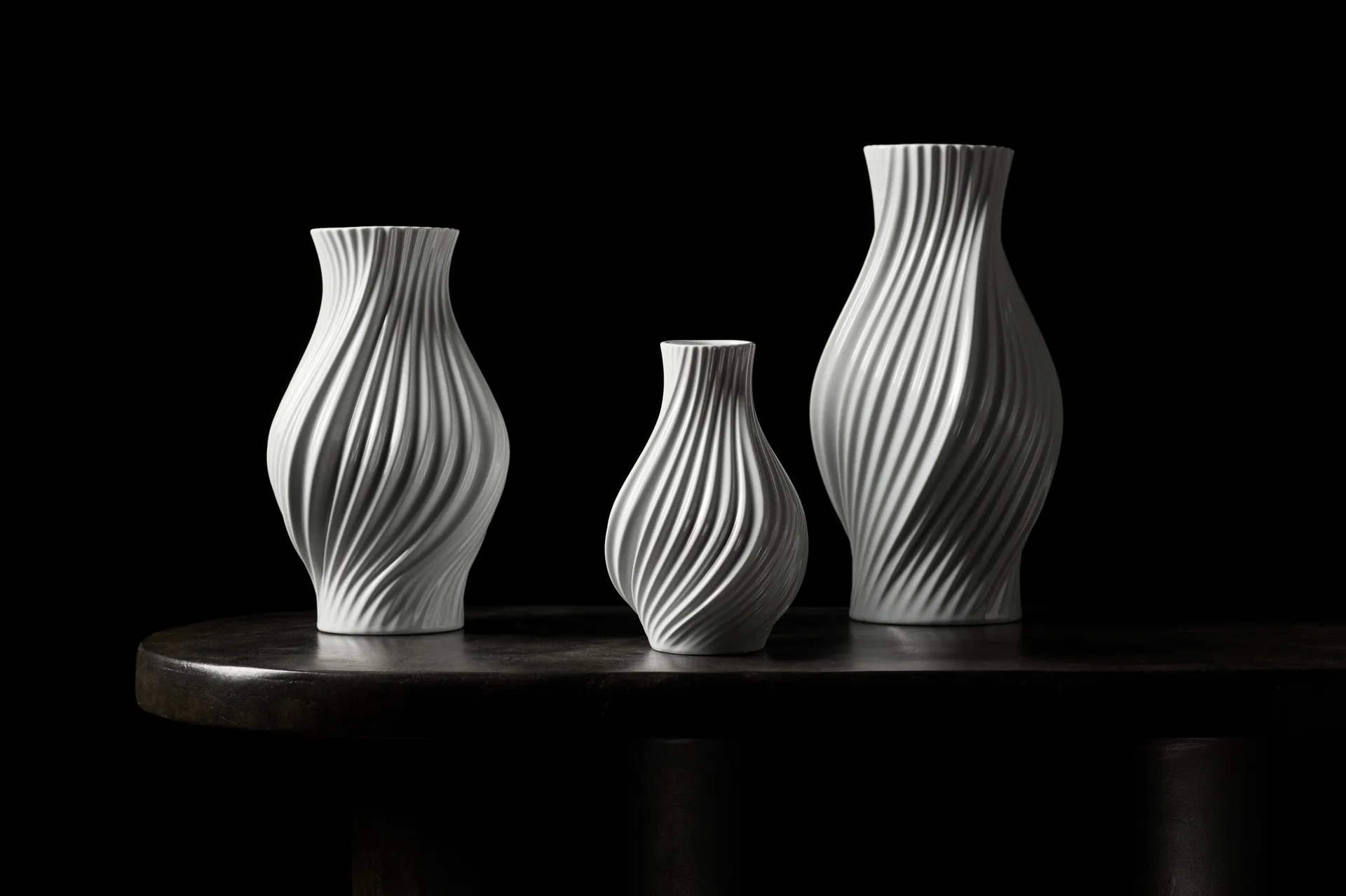 Twist vas 25 cm, Vit Lyngby Porcelæn