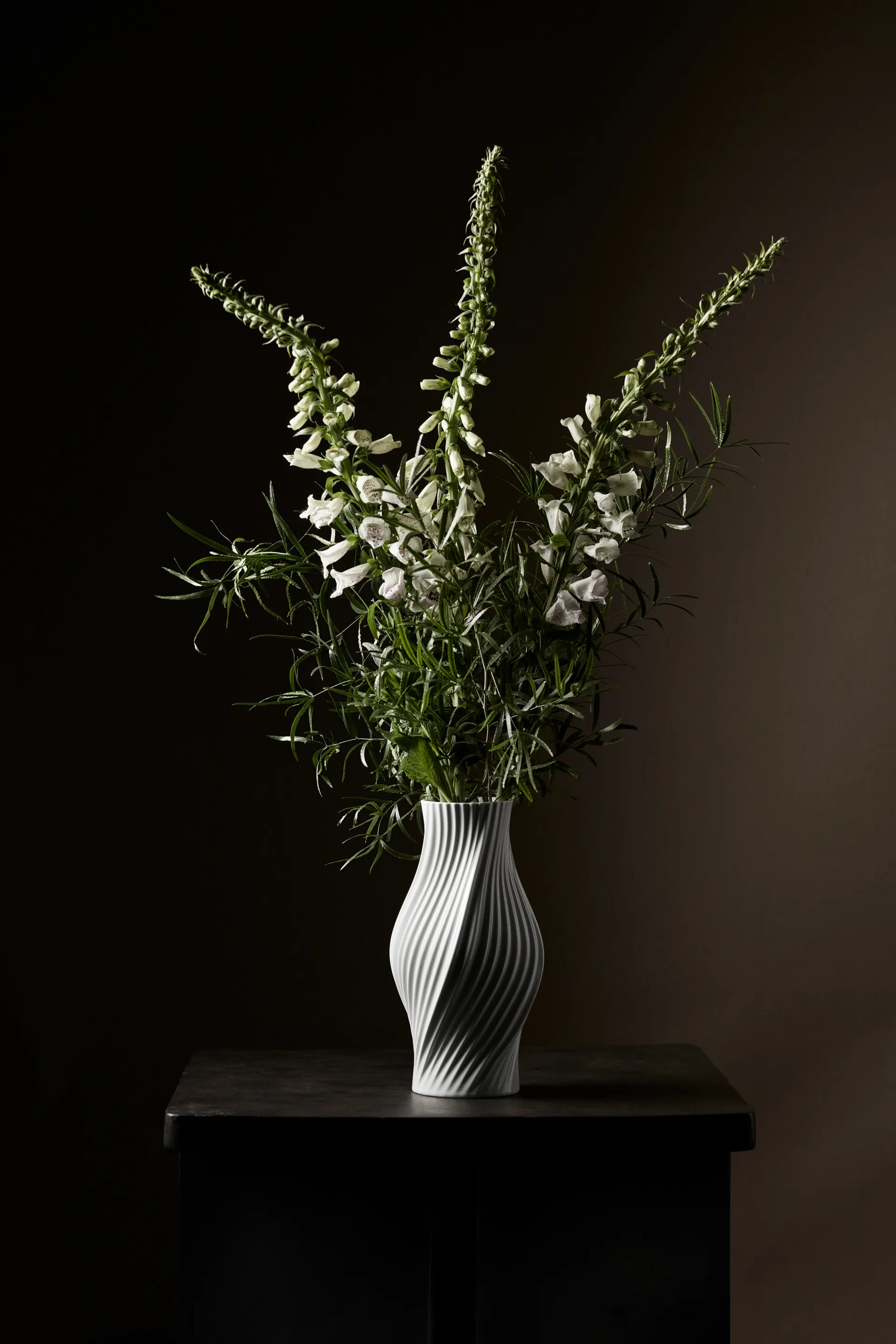 Twist vas 31 cm, Vit Lyngby Porcelæn